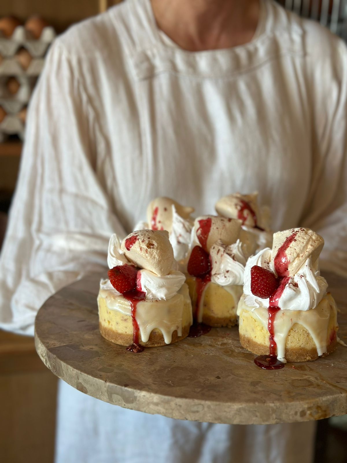 Strawberry + White Chocolate Cheesecake