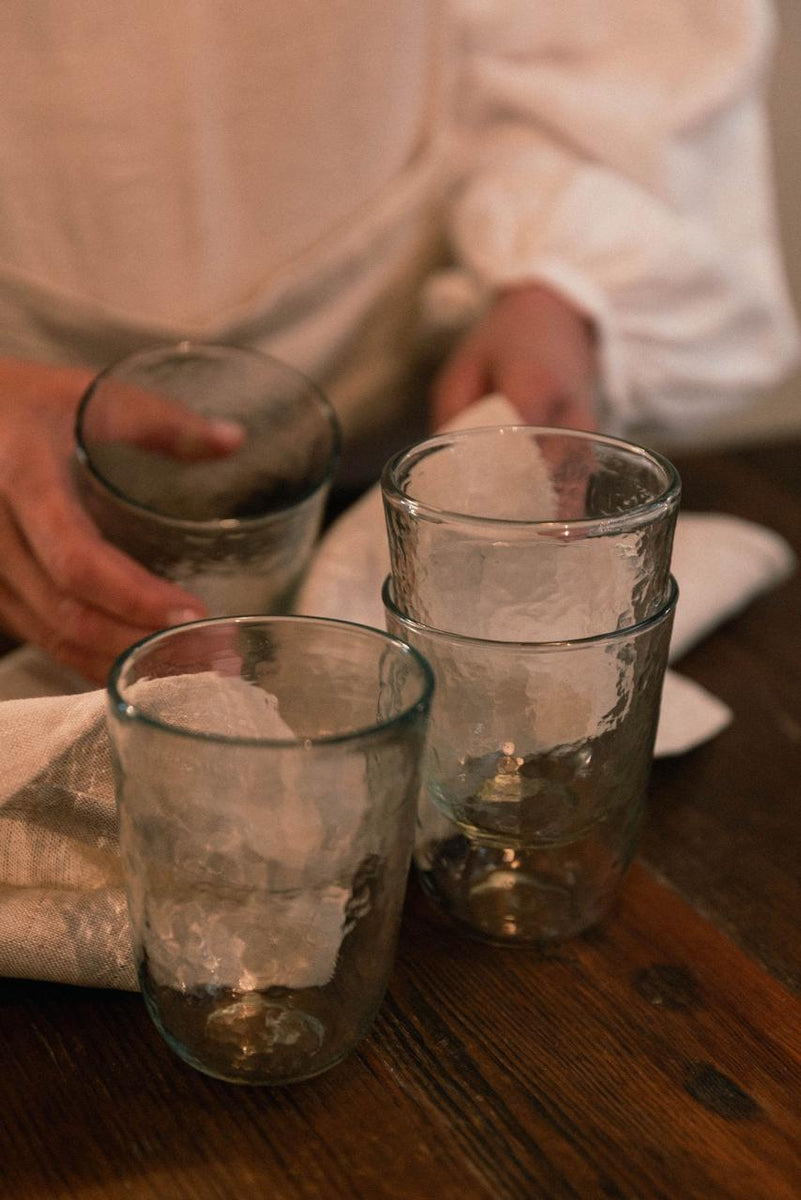 Hammered Glassware – PAJAMAS + JAM eatery