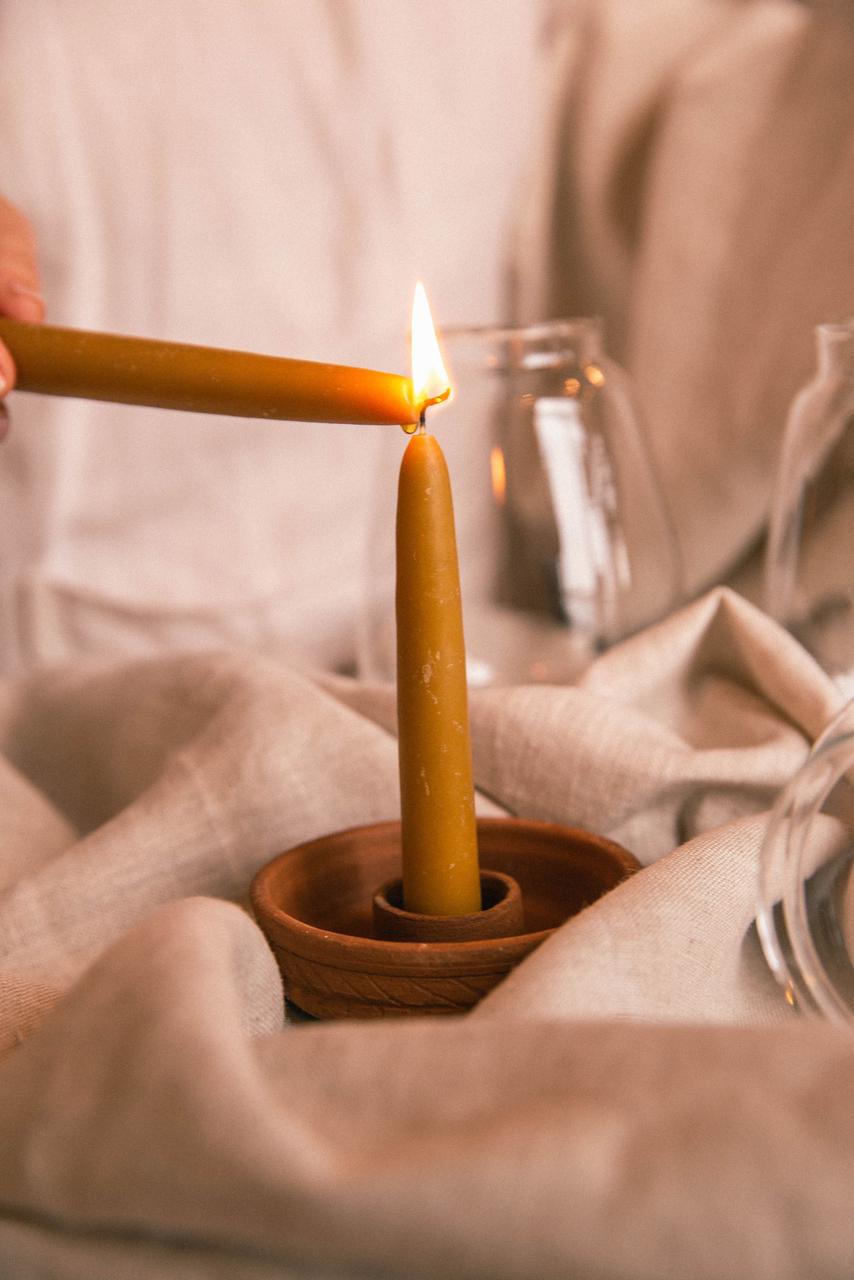 Clay Candle Holder