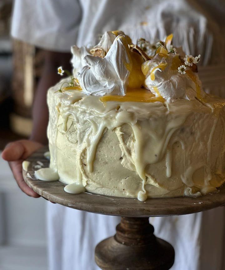 Lemon, Ginger + White Chocolate Cake