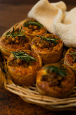 Load image into Gallery viewer, 6 x Chickpea, Dhal + Butternut Tartlets
