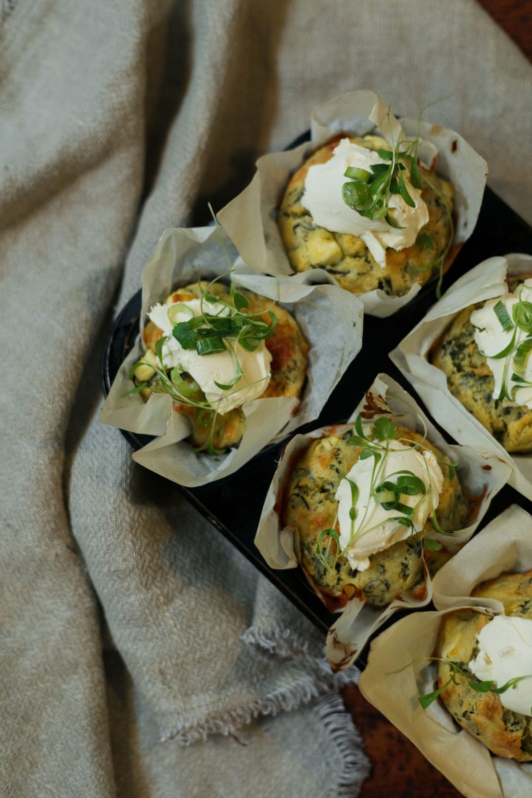 6 x Spinach + Feta Muffin