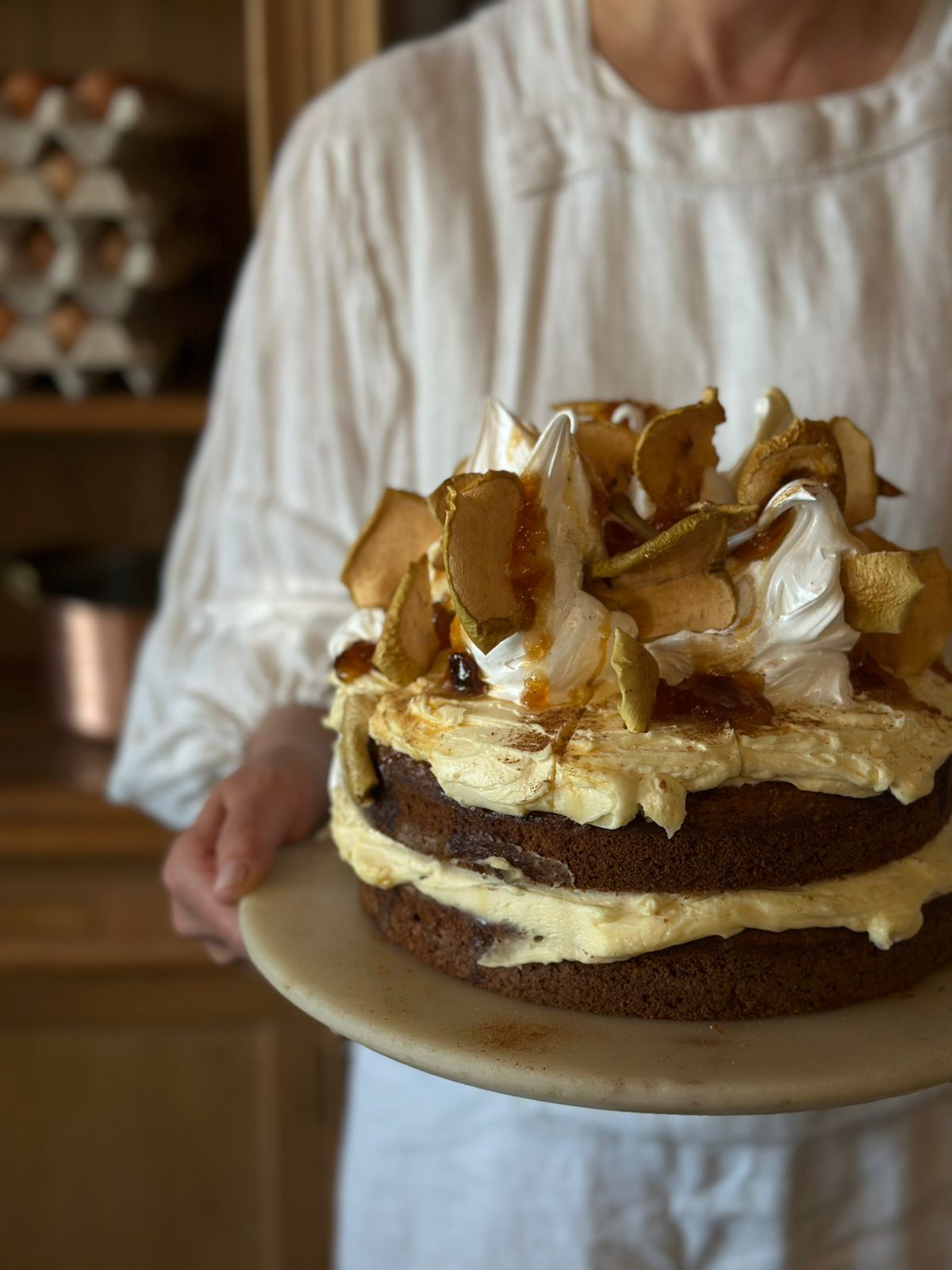 Apple Cake with Maple Buttercream