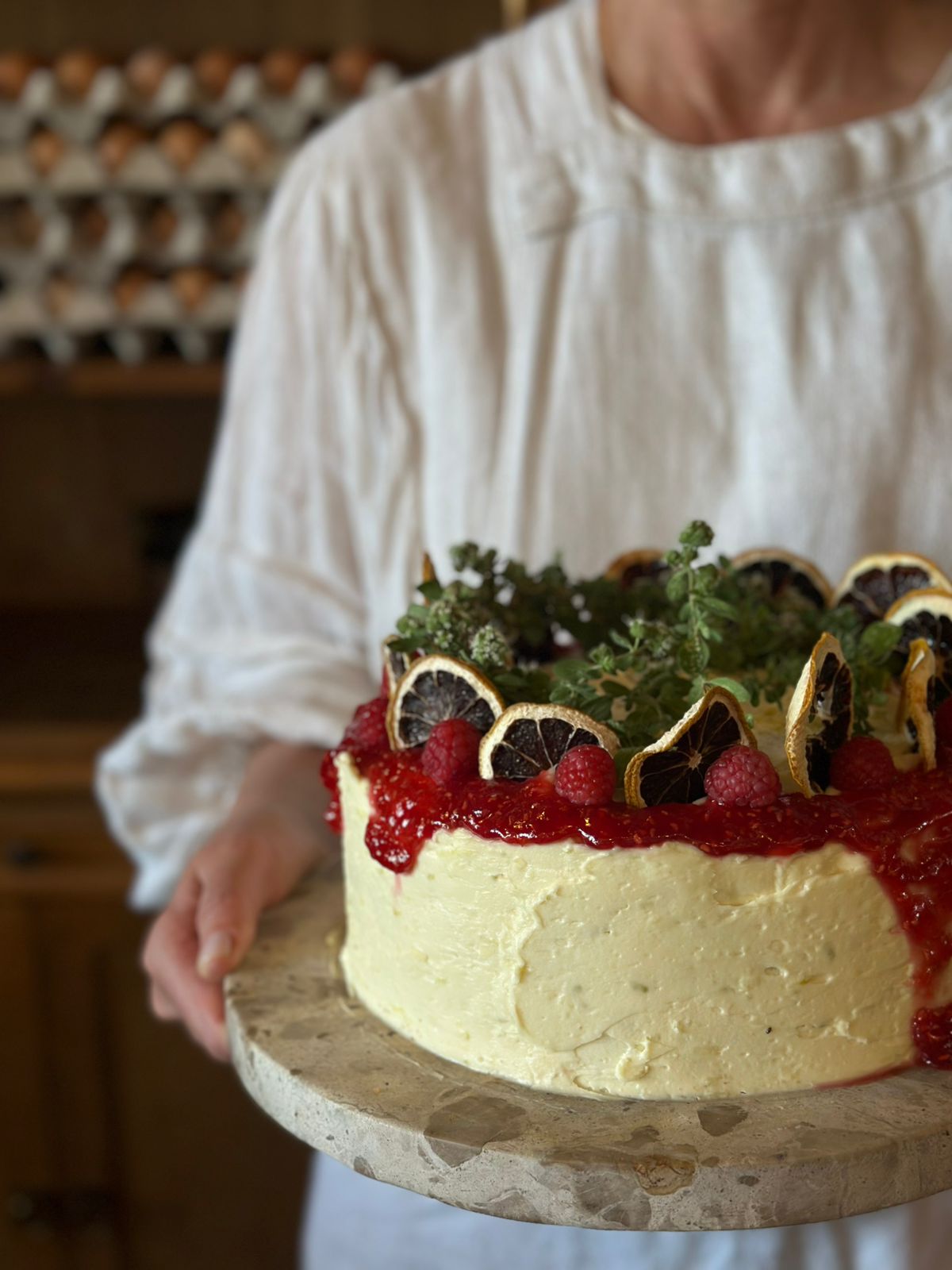Raspberry + Lemon Cake
