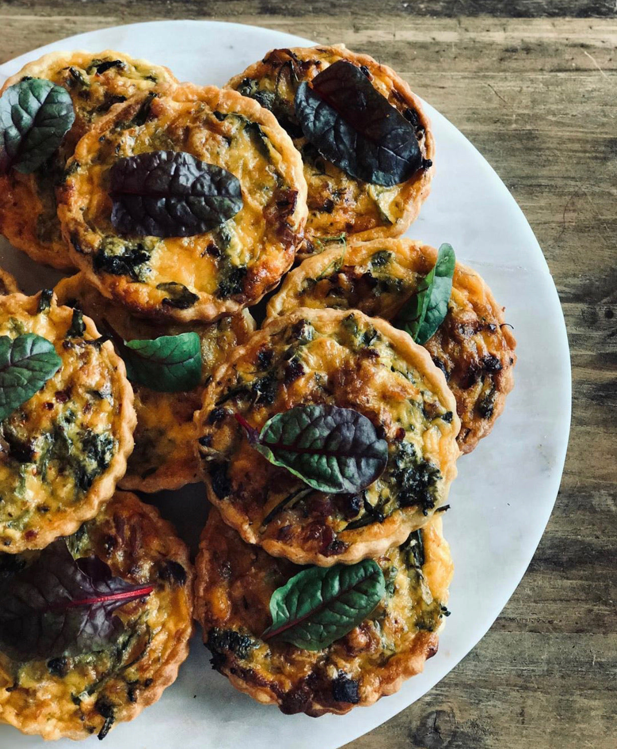 6 x Spinach + Pesto + Mozzarella Quiches